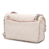Quilted Lambskin and Tweed Elegant Trim Flap